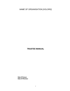 Trustee Manual - Voluntary Action Sheffield