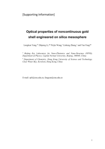 [Supporting Information] Optical properties of noncontinuous gold