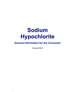 Sodium Hypochlorite - ODYSSEY MANUFACTURING Co.