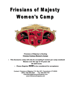 the Women`s Camp registration paperwork!