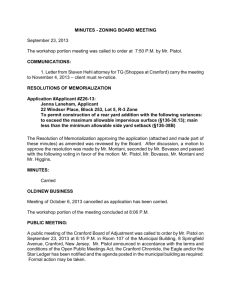 MINUTES - ZONING BOARD MEETING September 23, 2013 The