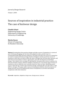 Sources of inspiration in industrial practice: