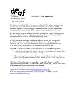 D.E.A.F. Teacher Mini-Grant Application