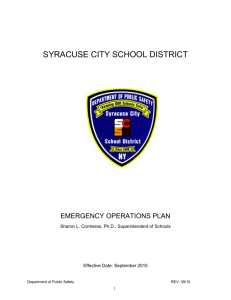 SCSD Emergency Management Plan