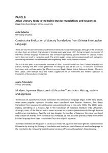 Asian literary texts in the Baltic states: translations