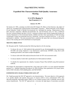 EPA FST QA Mtg Notes, 1/10/94