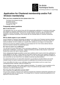 Chartered membership and/or full division application form