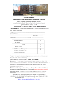 booking form - Old Mill Gallery