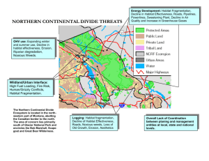 NORTHERN CONTINENTAL DIVIDE THREATS