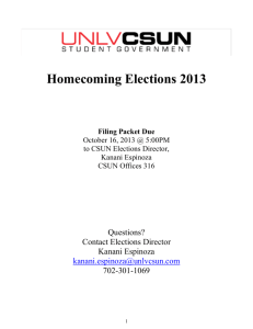 2013 Homecoming Elections Candidate Packet