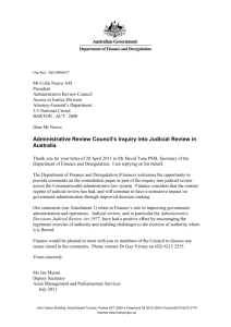 Submission to ARC judicial review inquiry