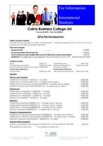 Course and Fee Information 2016 International
