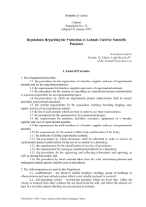Republic of Latvia Cabinet Regulation No. 52 Adopted 22 January