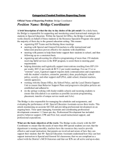 Bridge Coordinator Job Desciption