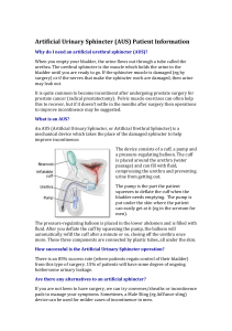 Artificial Sphincter (AUS) info sheet