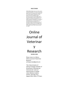 OJVR Referee Forms - Online journal of Veterinary Research Main
