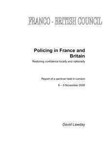 Policing in France and Britain - Franco