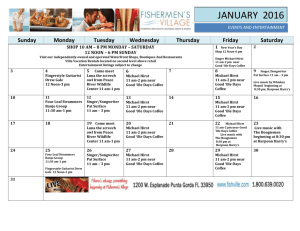 Fishermans Village January 2016 Calendar of Events