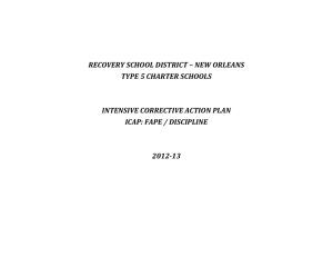RSD Intensive Corrective Action Plan 2012-2013