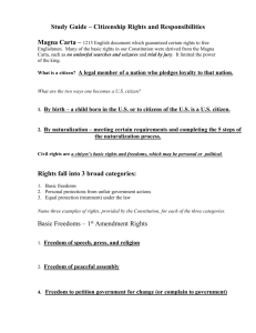 Study Guide Citizen Rights and Resp