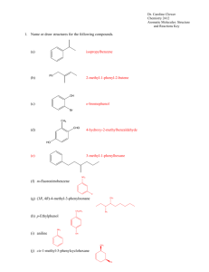 Aromatic Structure and Reactions Key