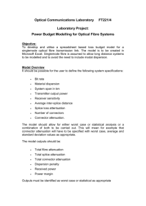 Power budgeting for optical transmission systems