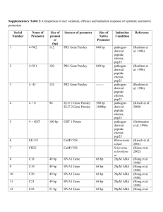 Supplementary Table 3: Comparison of size variation, efficacy and