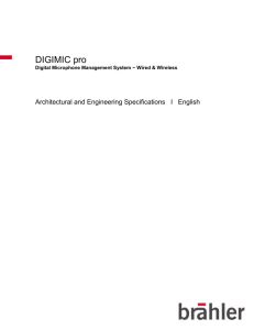 Specifications DIGIMIC pro - Brähler ICS Konferenztechnik