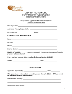 CITY OF RIO RANCHO DEPARTMENT OF PUBLIC WORKS