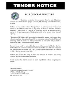 SALE OF SCRAP FURNITURE - National Insurance Company Limited