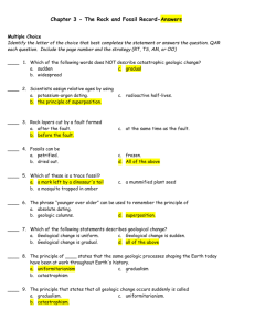 Rock and Fossil Record Review Answers