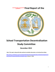 ***DRAFT***Final Report of the School Transportation