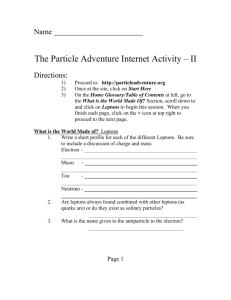 Particle Adventure Internet Activity II