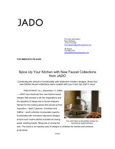 Spice Up Your Kitchen with New Faucet Collections from JADO