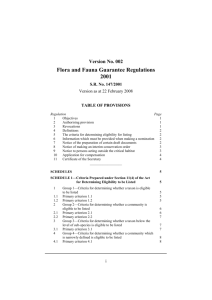 Flora and Fauna Guarantee Regulations 2001