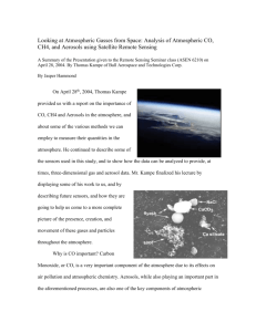 Looking at Gasses from Space: Analysis of Atmospheric CO, CH4