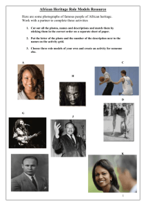 African Heritage Role Models Resource