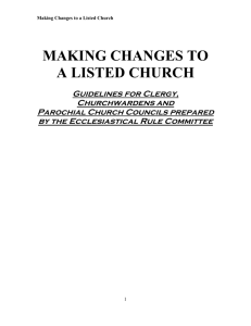 Making Changes to a Listed Church