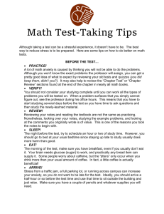 Math Test-Taking Tips