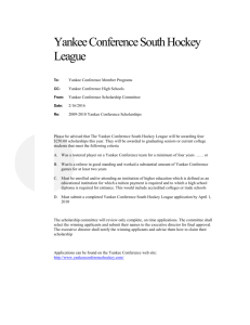 Yankee Conference Scholarship Application