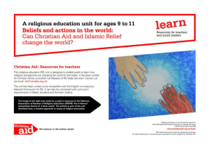RE Today teaching unit - Christian Aid : Learn