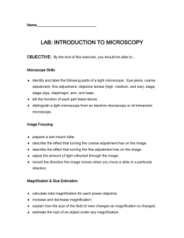 Science 10 Microscope Worksheet: