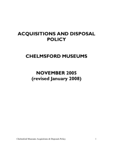 Acquisition and Disposal Policy