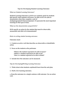Tips For Developing Student Learning Outcomes