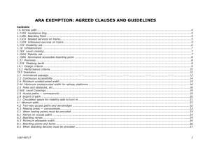 Table of ARA Exemption, Alternate Solutions and Guidelines