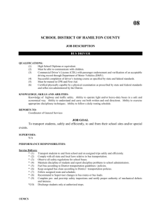 Job 08 - Bus Driver - Hamilton County School District