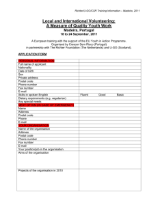 Participant application form