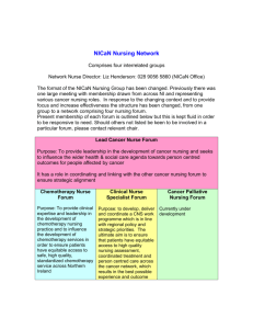 NICaN Nursing Network - Northern Ireland Cancer Network