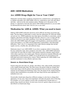 ADD / ADHD Medications
