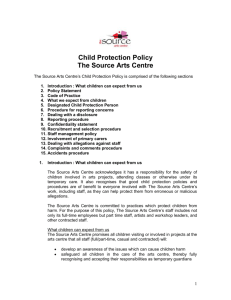 Child Protection Policy - The Source Arts Centre